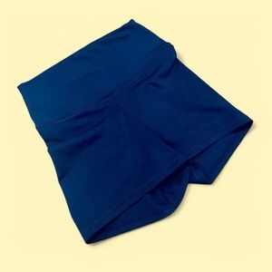 Navy Blue Sportswear Exercise Lift Shorts Medium